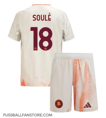 AS Roma Matias Soule #18 Replik Auswärtstrikot Kinder 2024-25 Kurzarm (+ Kurze Hosen)